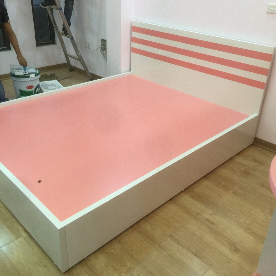 Giường gỗ công nghiệp 1m6x2m cho bé gái
