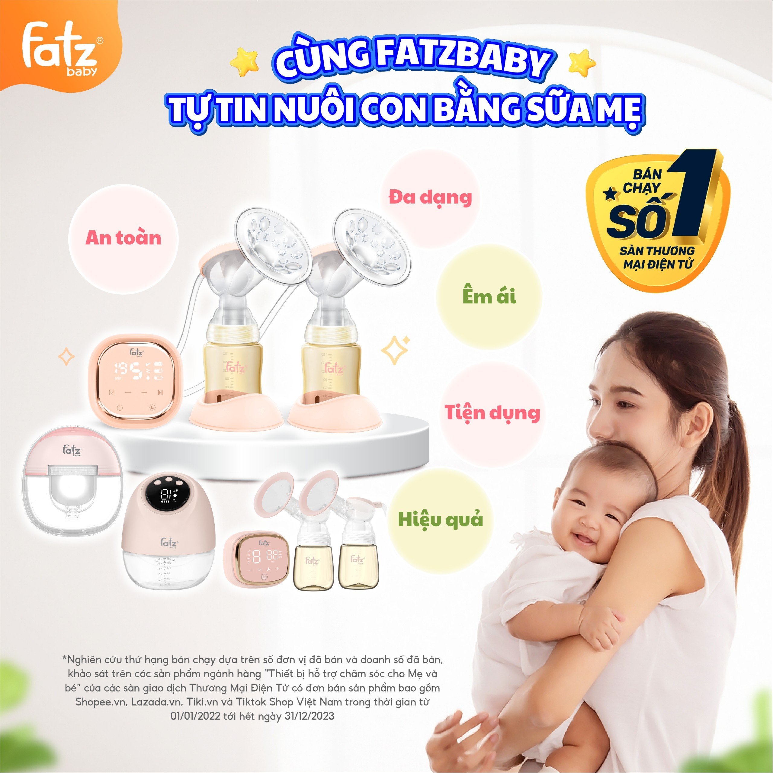 MÁY HÚT SỮA FATZBABY SỐ 1 SÀN TMĐT CỨU TINH CHO MẸ BẦU SINH MỔ