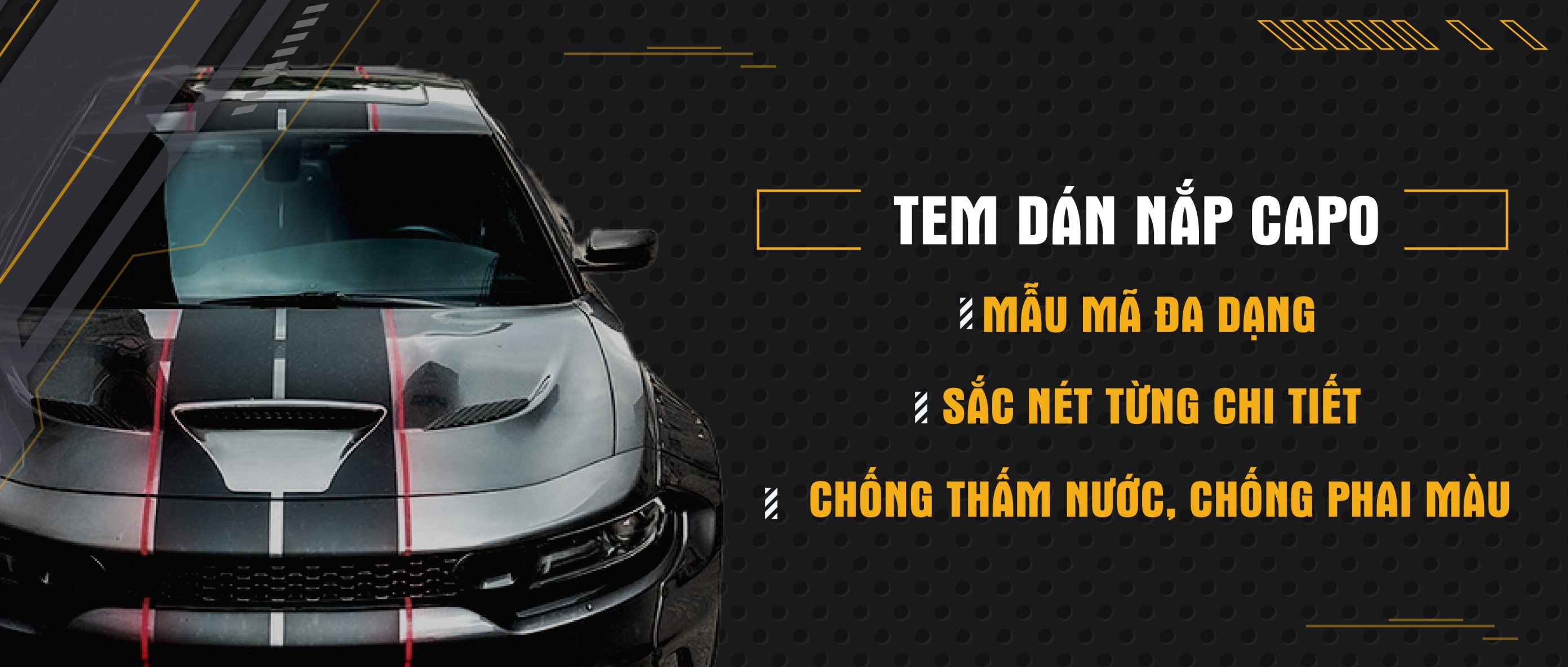 Tem Dán Nắp Capo Ô Tô