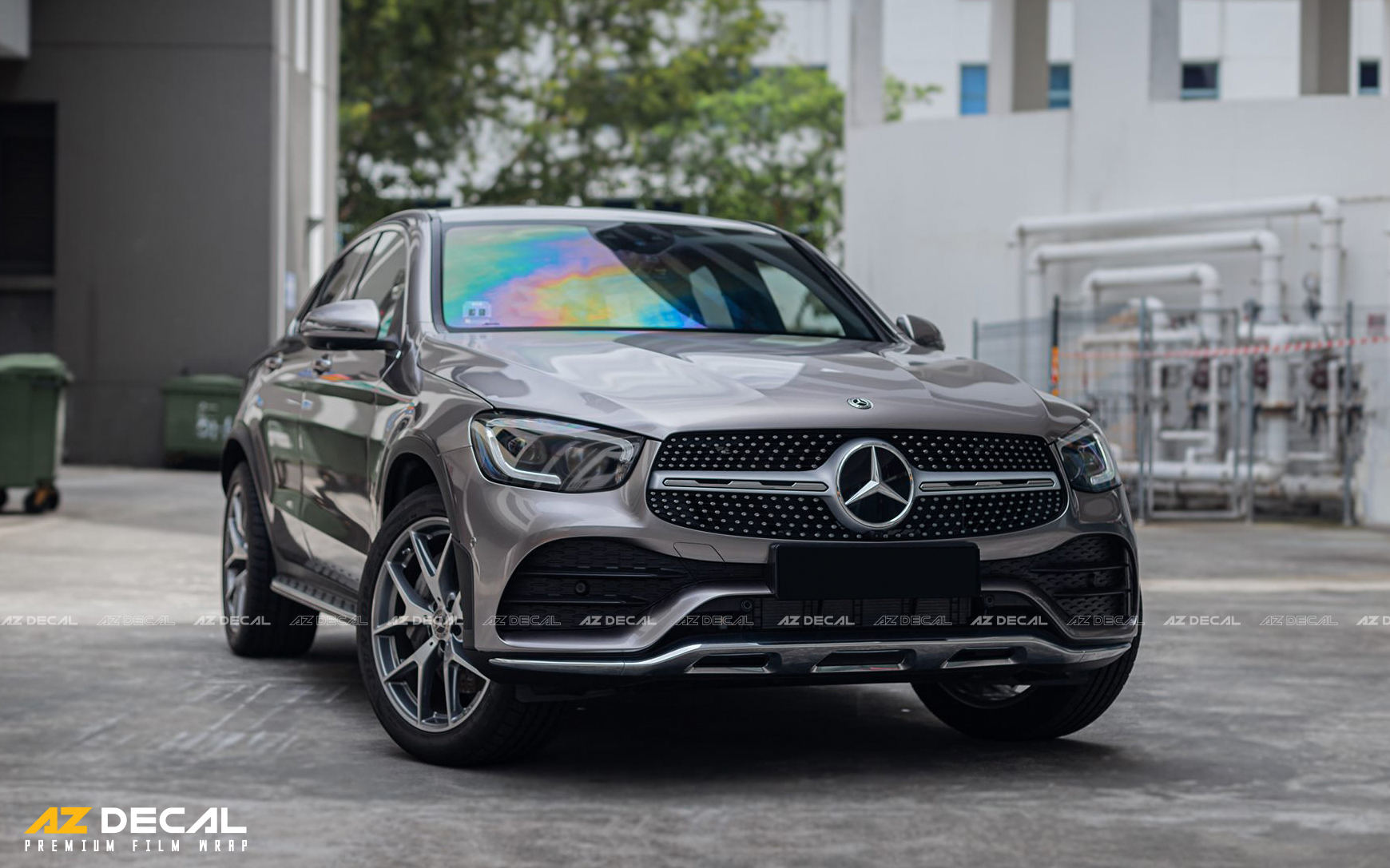 MERCEDES GLC300 dán đổi màu ô tô Glossy Grey Metallic