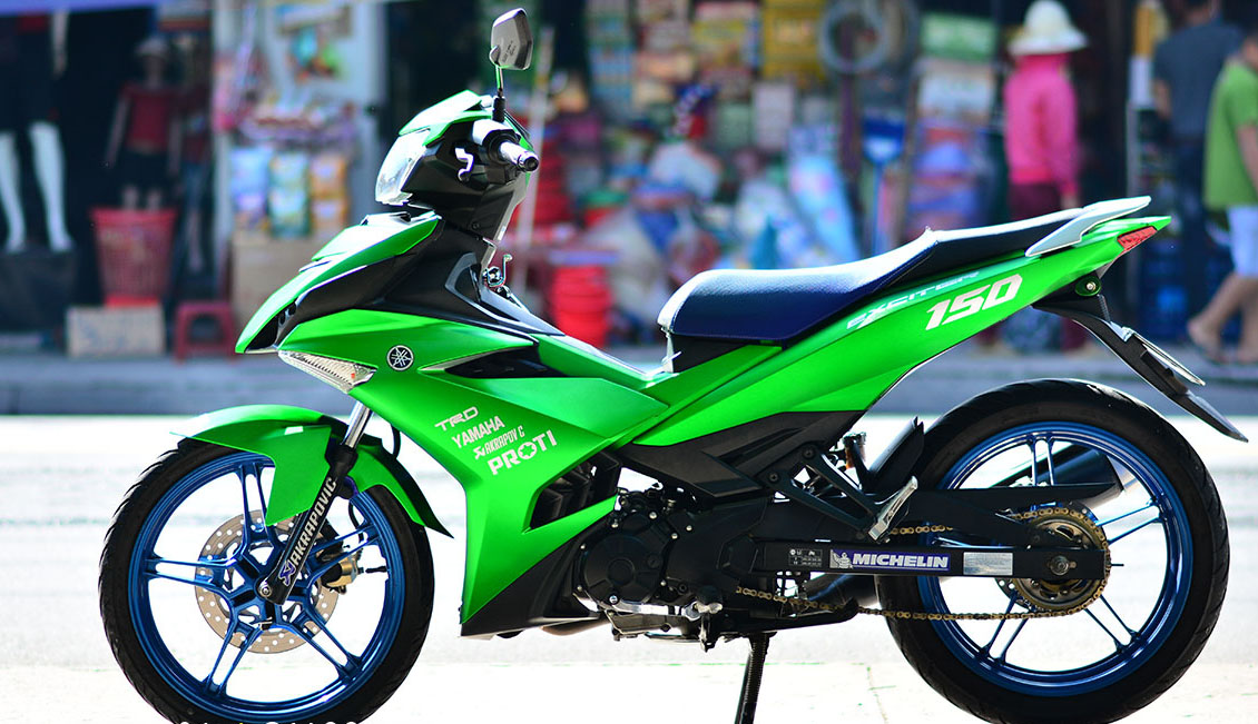 Decal nhôm xước màu vàng dán đổi màu Ex150