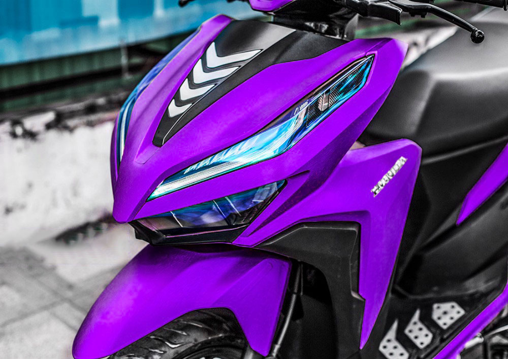 Vario đổi màu tím đậm mờ