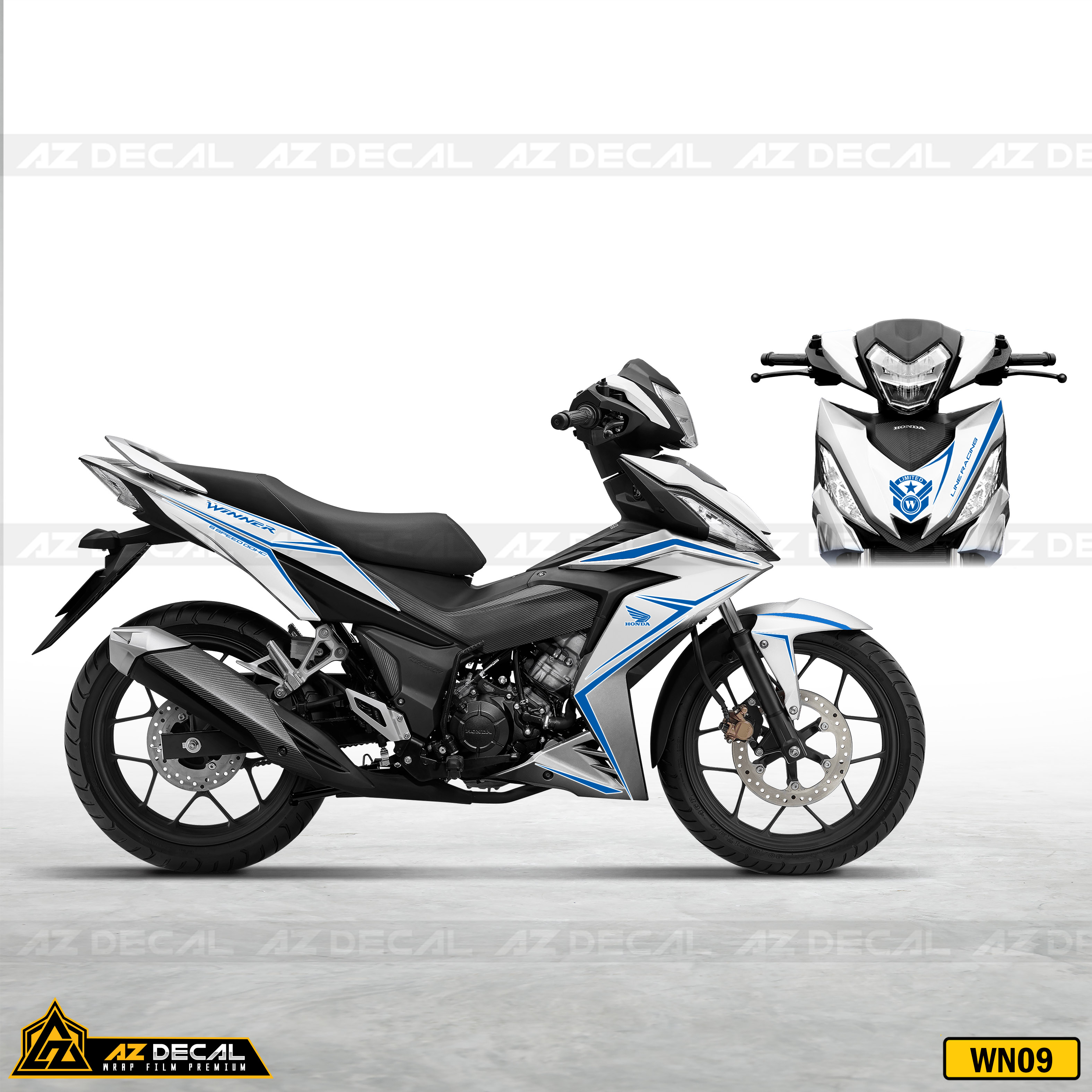 Tem rời winner GTR trắng xanh Lazadavn #41 Tem rời winner GTR trắng xanh Lazadavn
