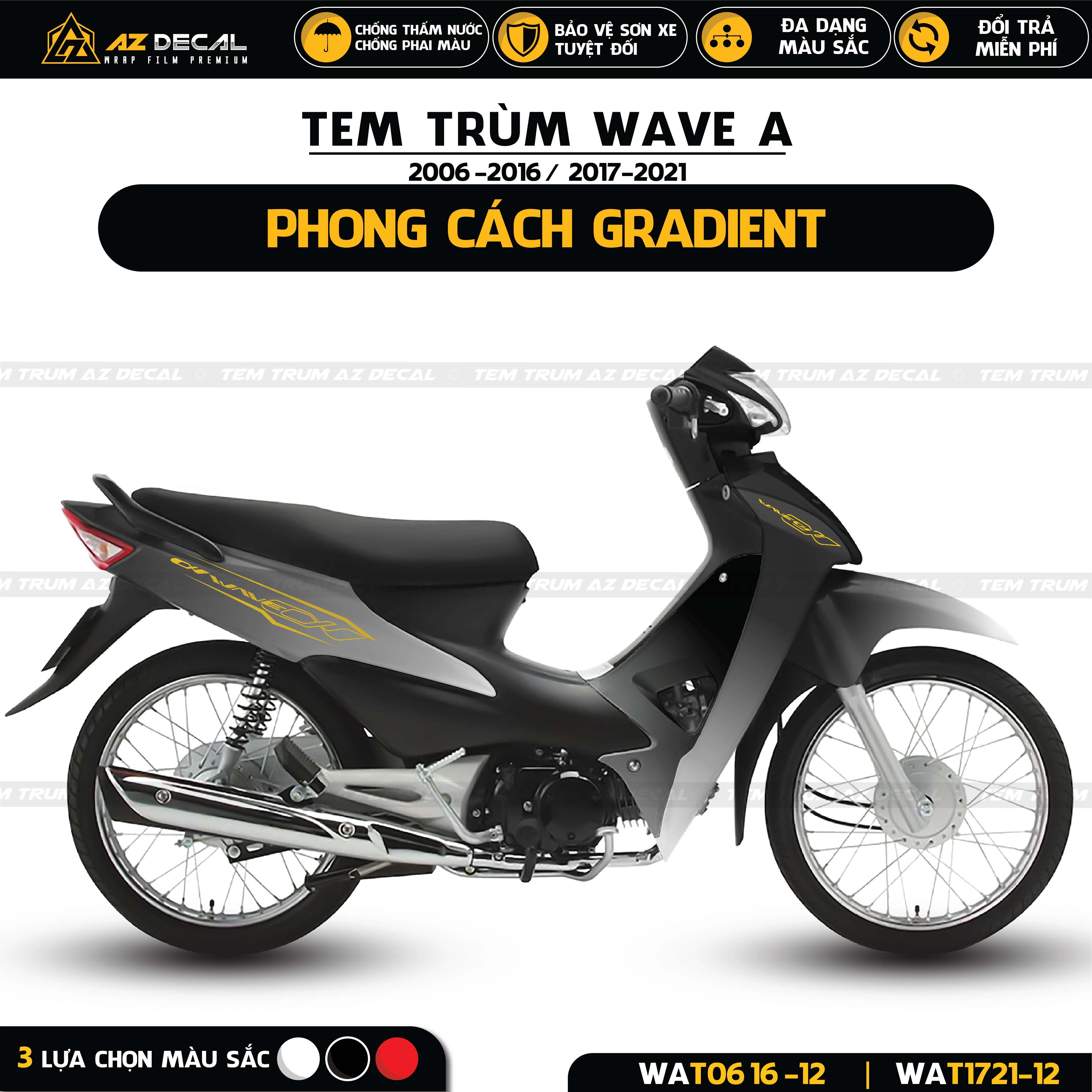 Mua Fuil dàn áo dành cho xe WAVE S100 WAVE RS 2008 WAVE ALPHA đời 2006  đến 2016 MÀU ĐEN GHI  Phanh cơ  Ổ khóa tròn tại 1688Bitcoin