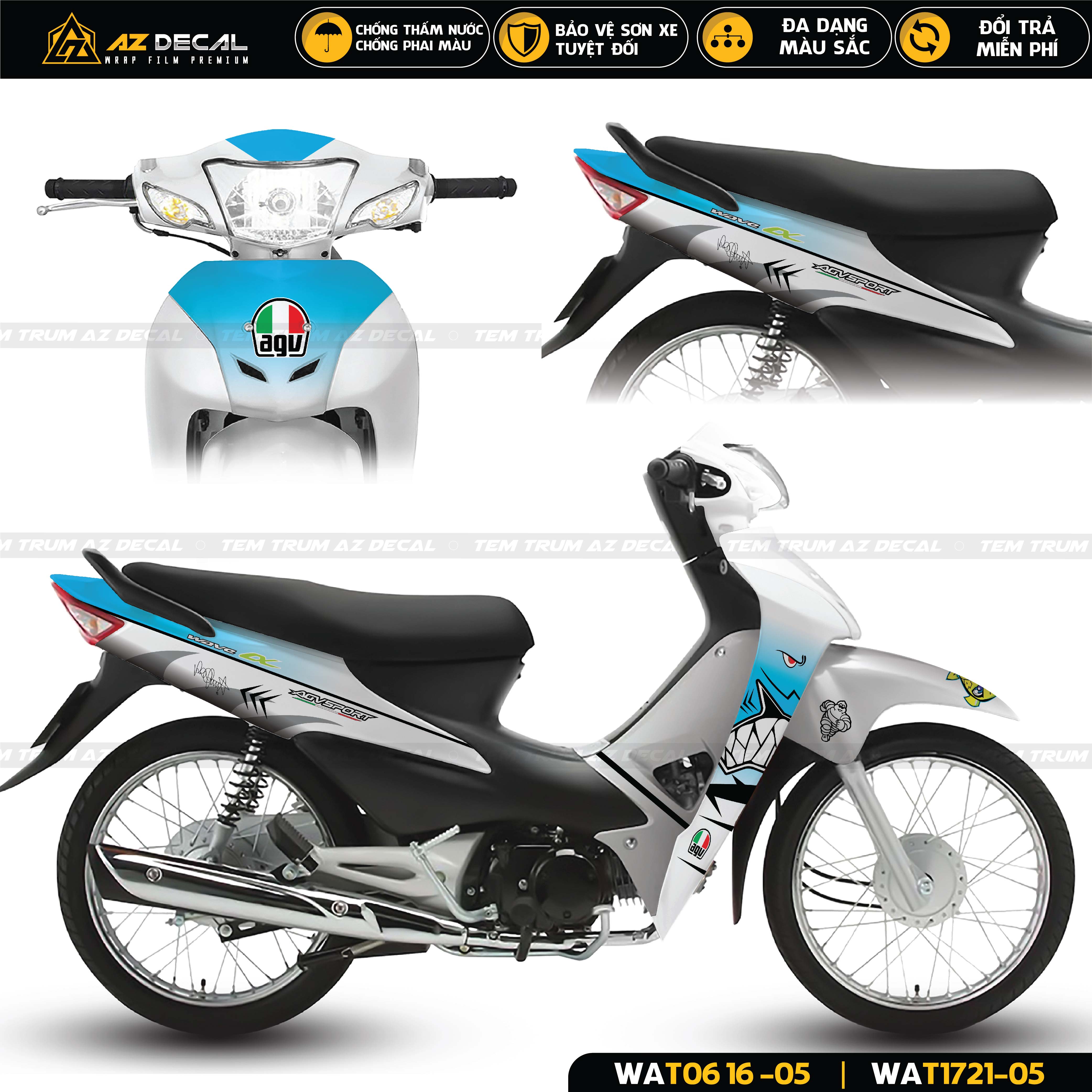 Tem Honda Sonic 150 Cá Mập Xám Đen Nhiều Người yêu Thích