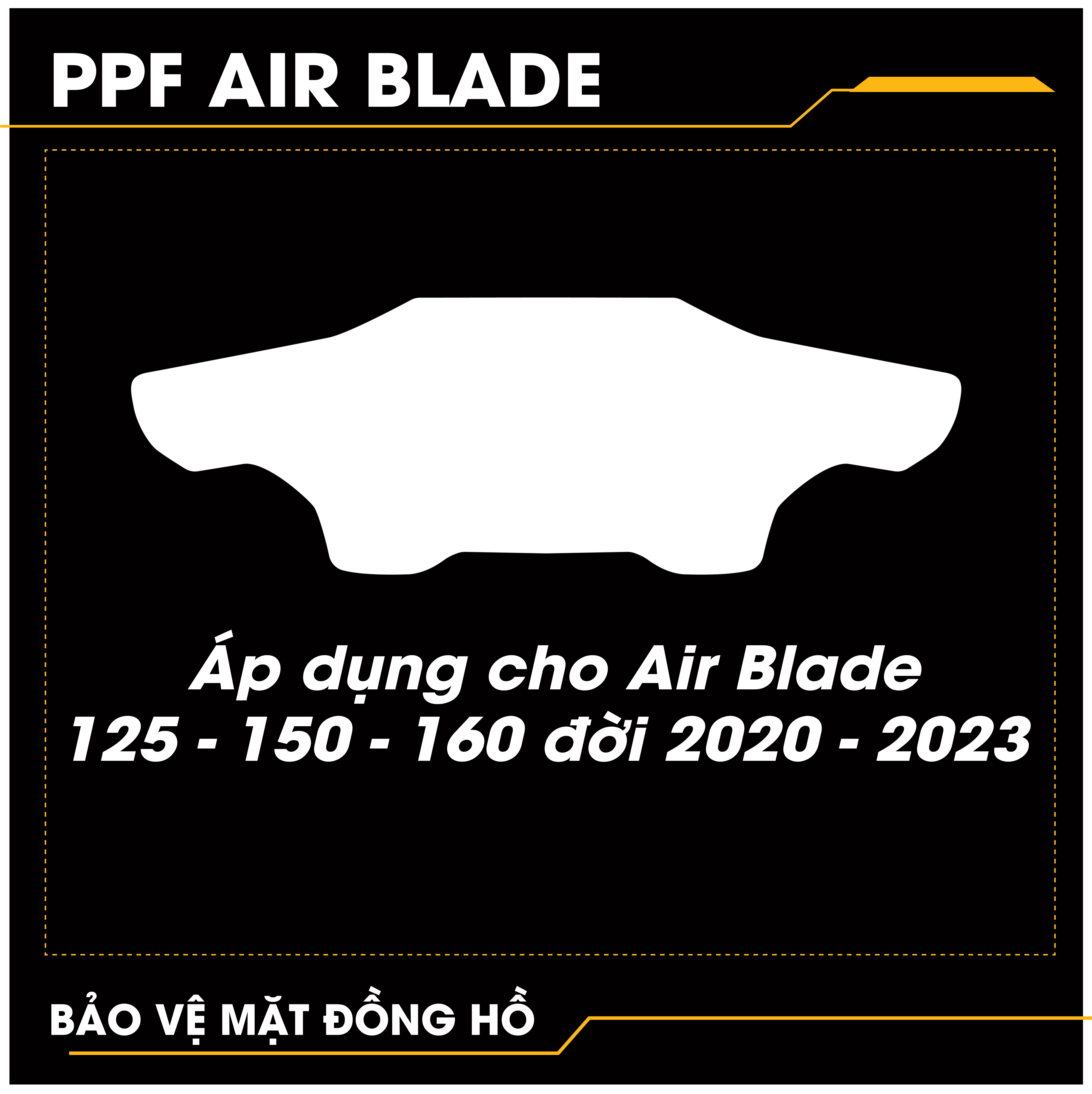 Miếng dán PPF mặt đồng hồ xe Air Blade 2020 2021 2022 2023