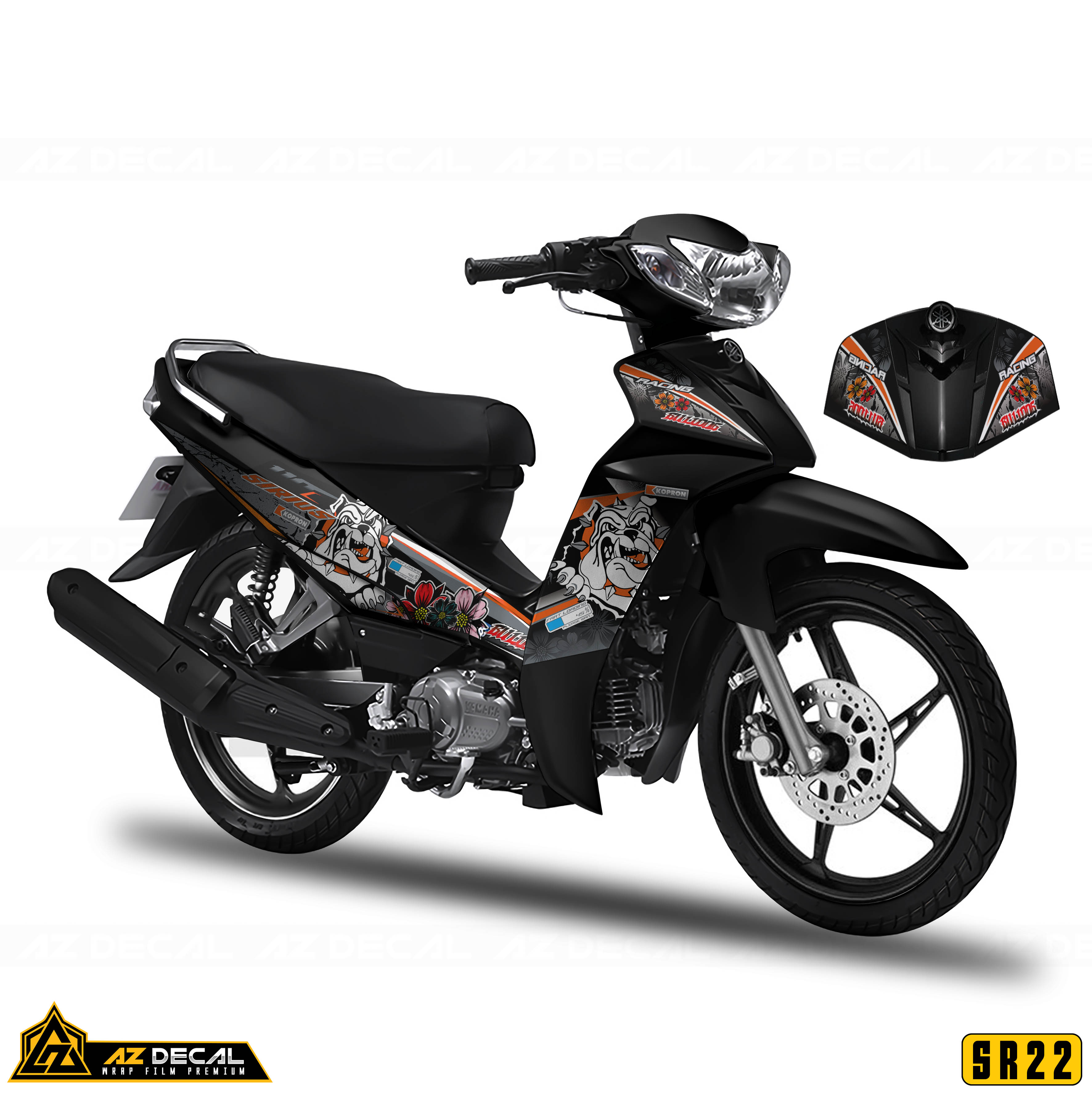 Tem Xe Sirius RC - SR22 - Mẫu Bulldog | Azdecal.vn Tem Xe Sirius Rc - Sr22 - Mẫu Bulldog | Azdecal.Vn