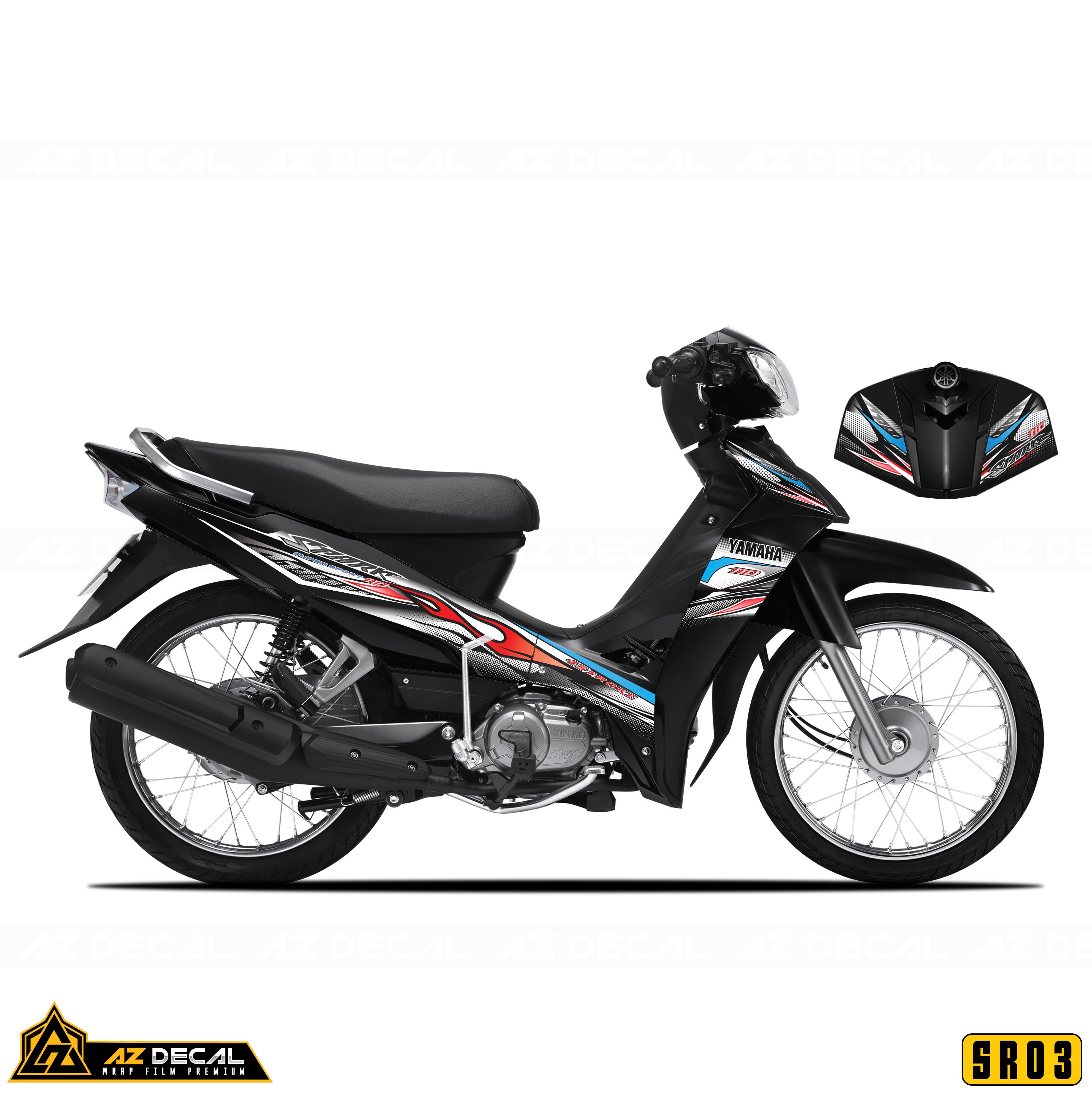 Tem Xe Sirius RC - SR03 - Thiết Kế Vân Lửa | Azdecal.vn Tem Xe Sirius Rc - Sr03 - Thiết Kế Vân Lửa | Azdecal.Vn