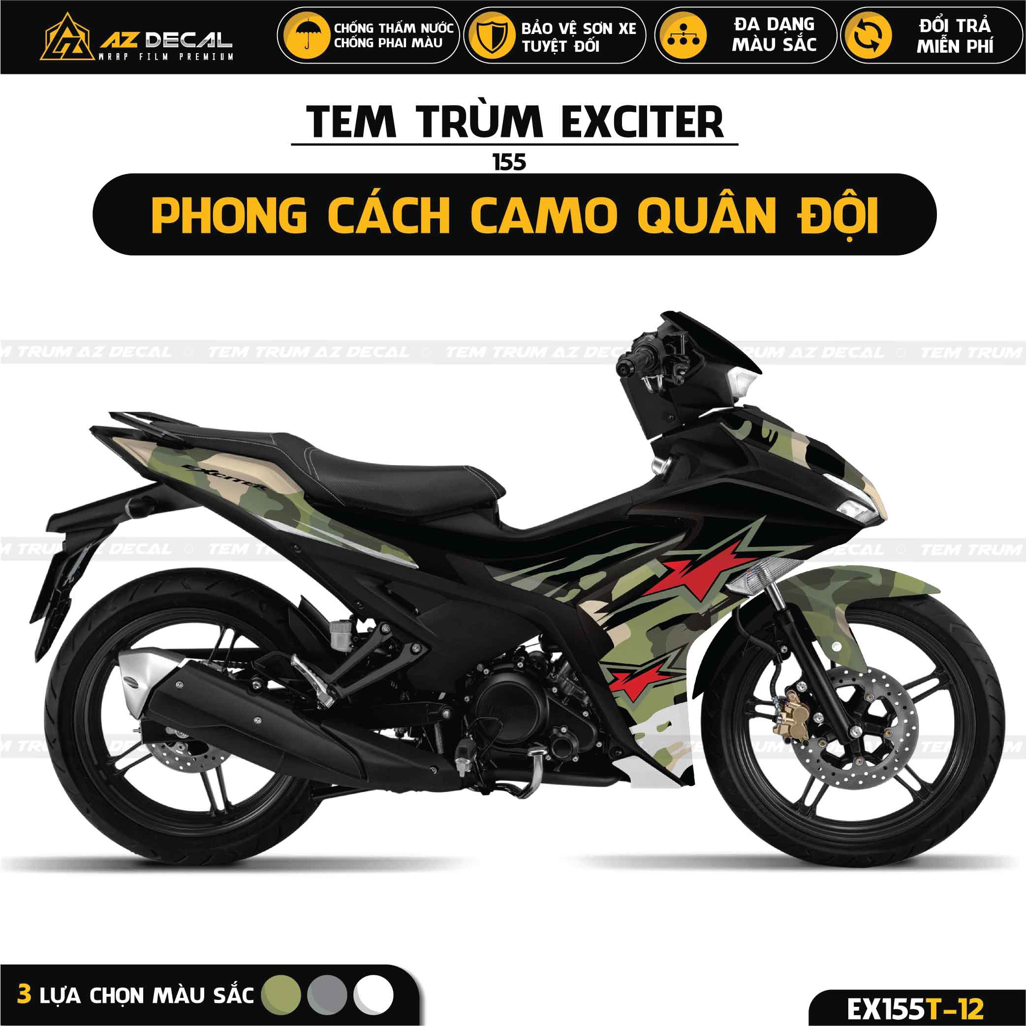 Ngắm Yamaha Exciter 150 Camo mới giá 47 triệu đồng tại đại lý