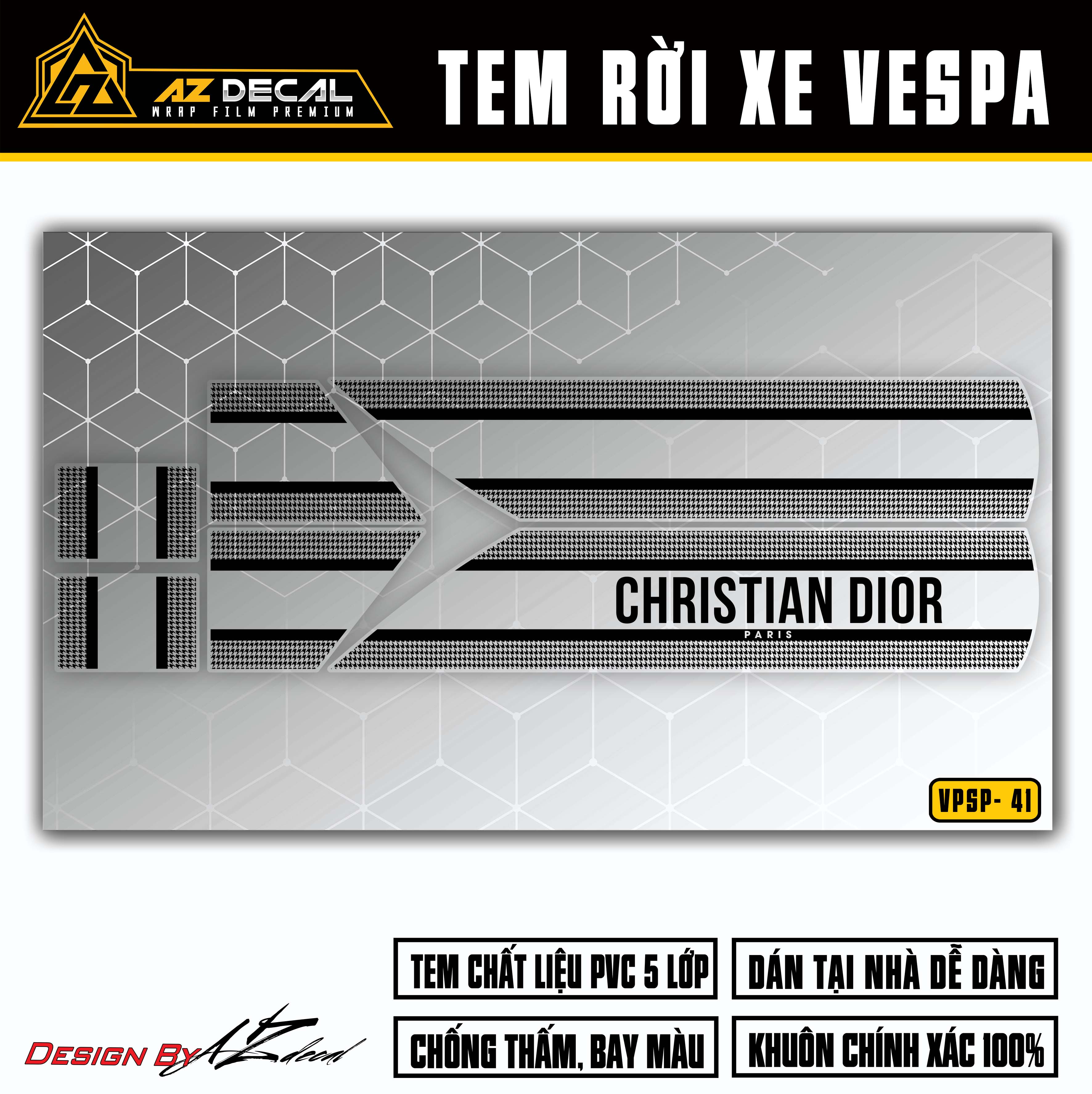 Tem Xe Vespa SprintPrimavera Christian Dior  Azdecalvn