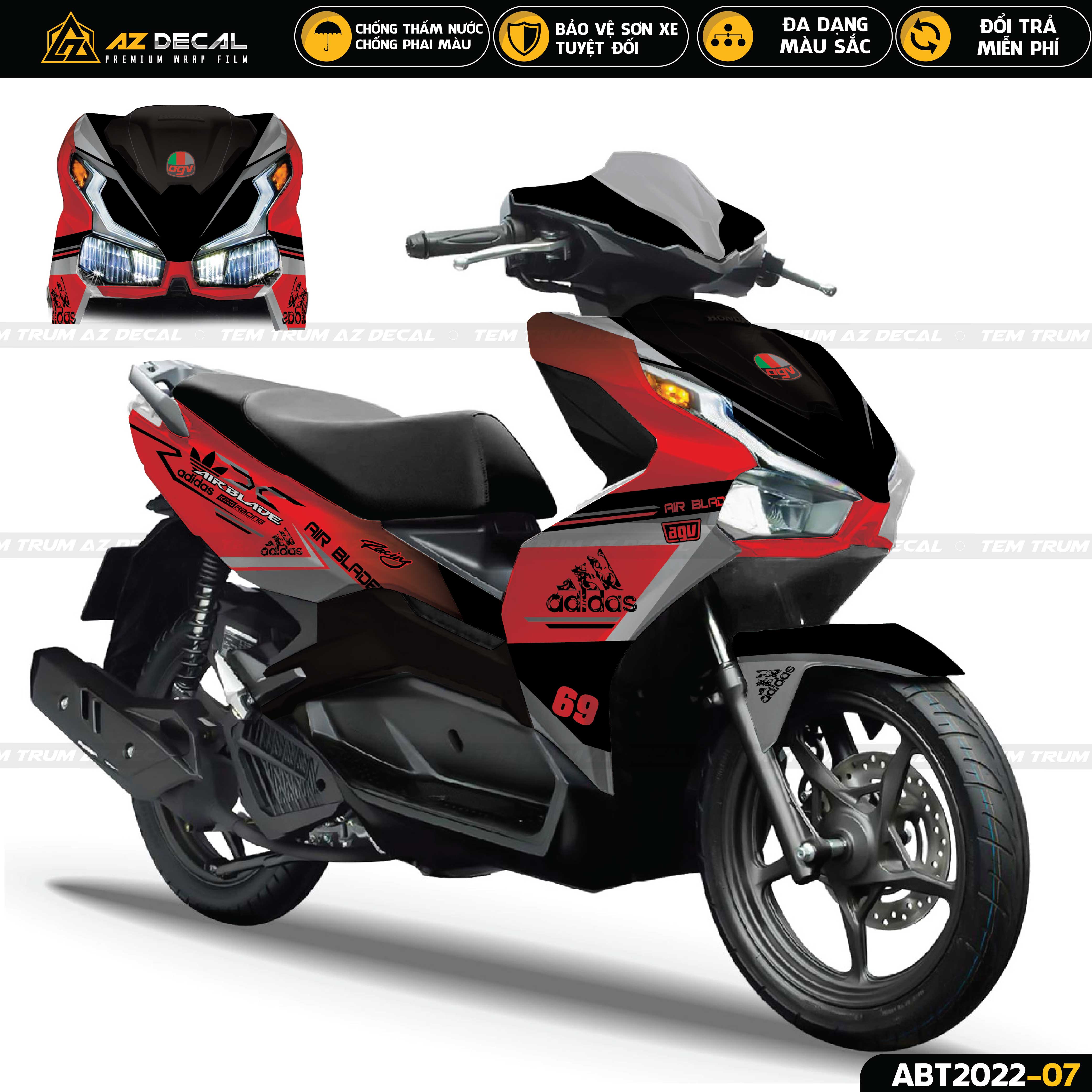 Tem Trùm Air Blade | ABT2022-07 | Phong Cách Adidas Tem Trùm Air Blade | Abt2022-07 | Phong Cách Adidas