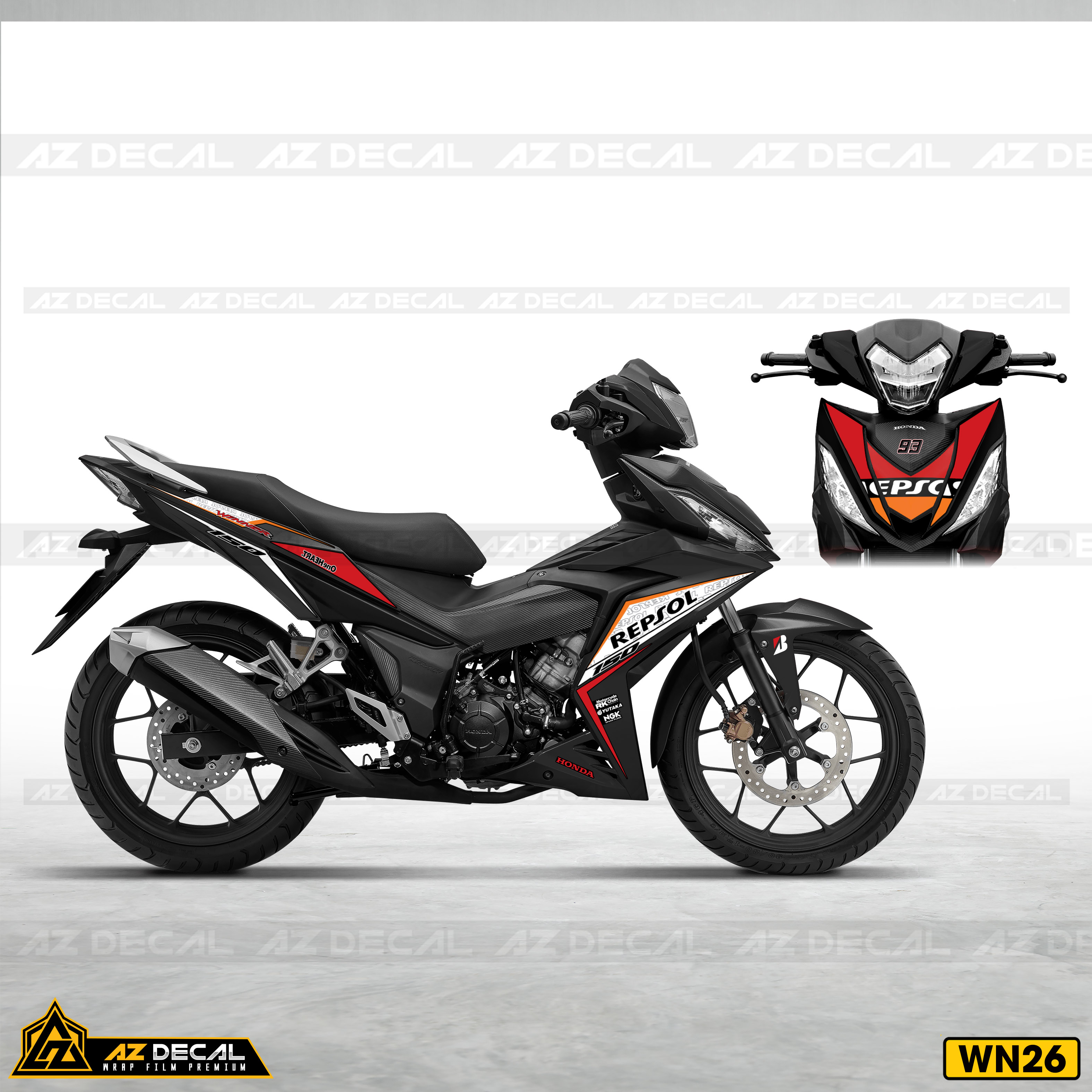 Tem Xe Winner 150 - WN26 - Thiết Kế Repsol | Azdecal.vn Tem Xe Winner 150 - Wn26 - Thiết Kế Repsol | Azdecal.Vn