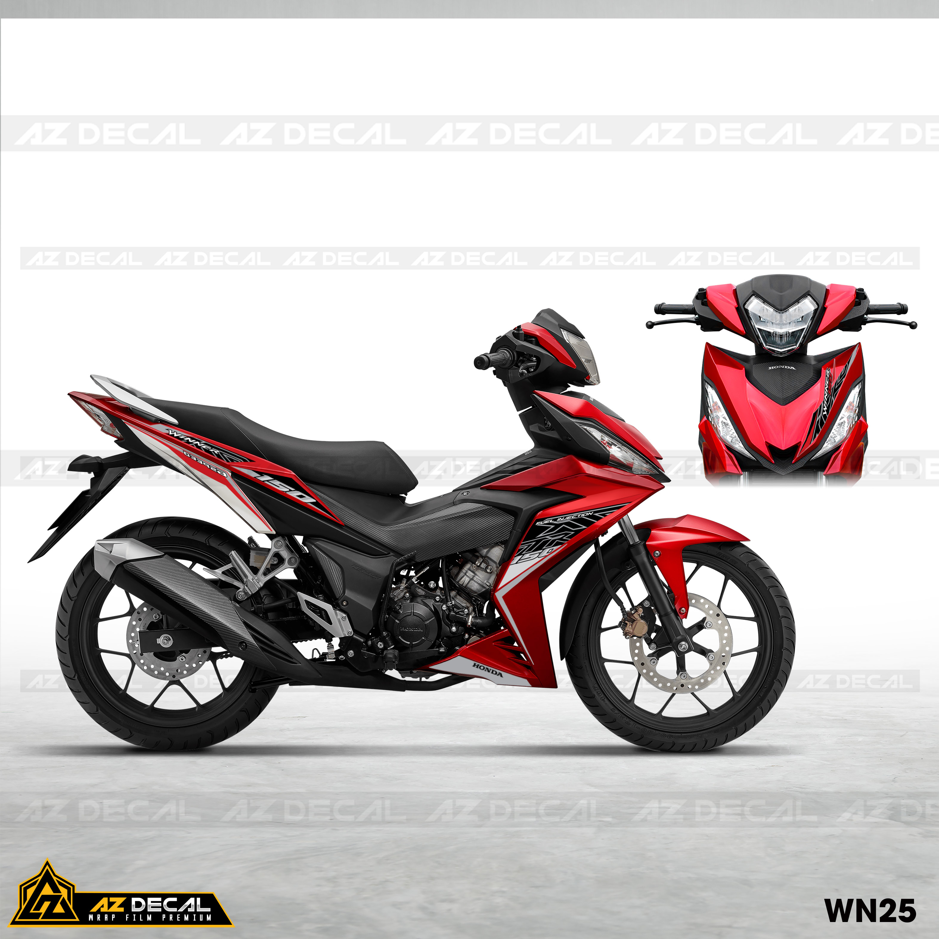 Tem Xe Winner 150  WN25  Thiết Kế GTR New  Azdecalvn