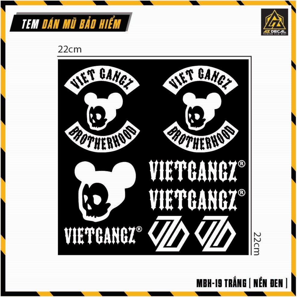 SLL GIÁ TỐT LOGO VIETGANGZ CHỐNG NƯỚC DÁN  XE ĐẠP XE MÁY  GƯƠNG  TỦLAPTOPVALIvv7x7cm  Shopee Việt Nam