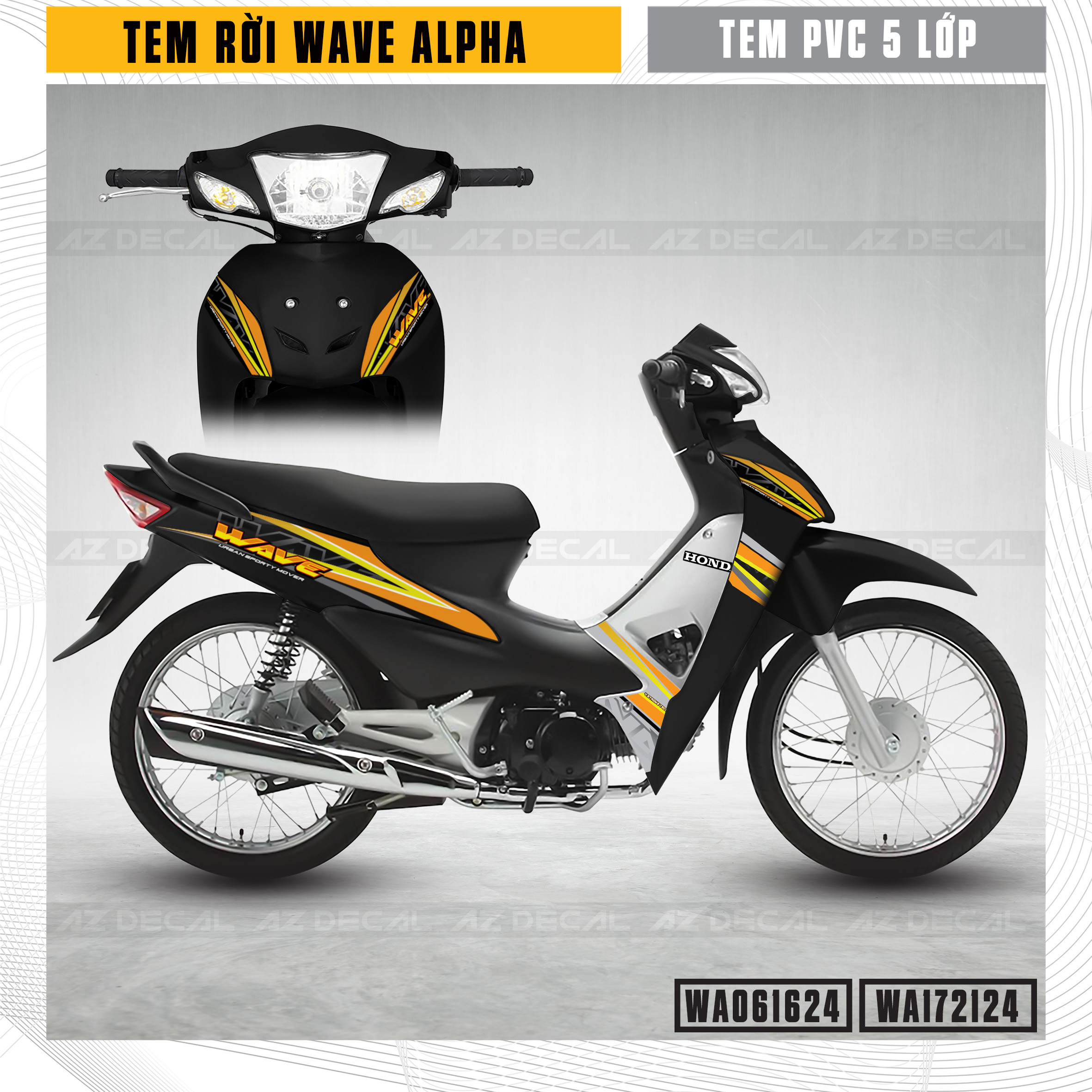 Tem Xe Wave - Decal Xe Wave Alpha Đẹp Nhất | Azdecal.Vn