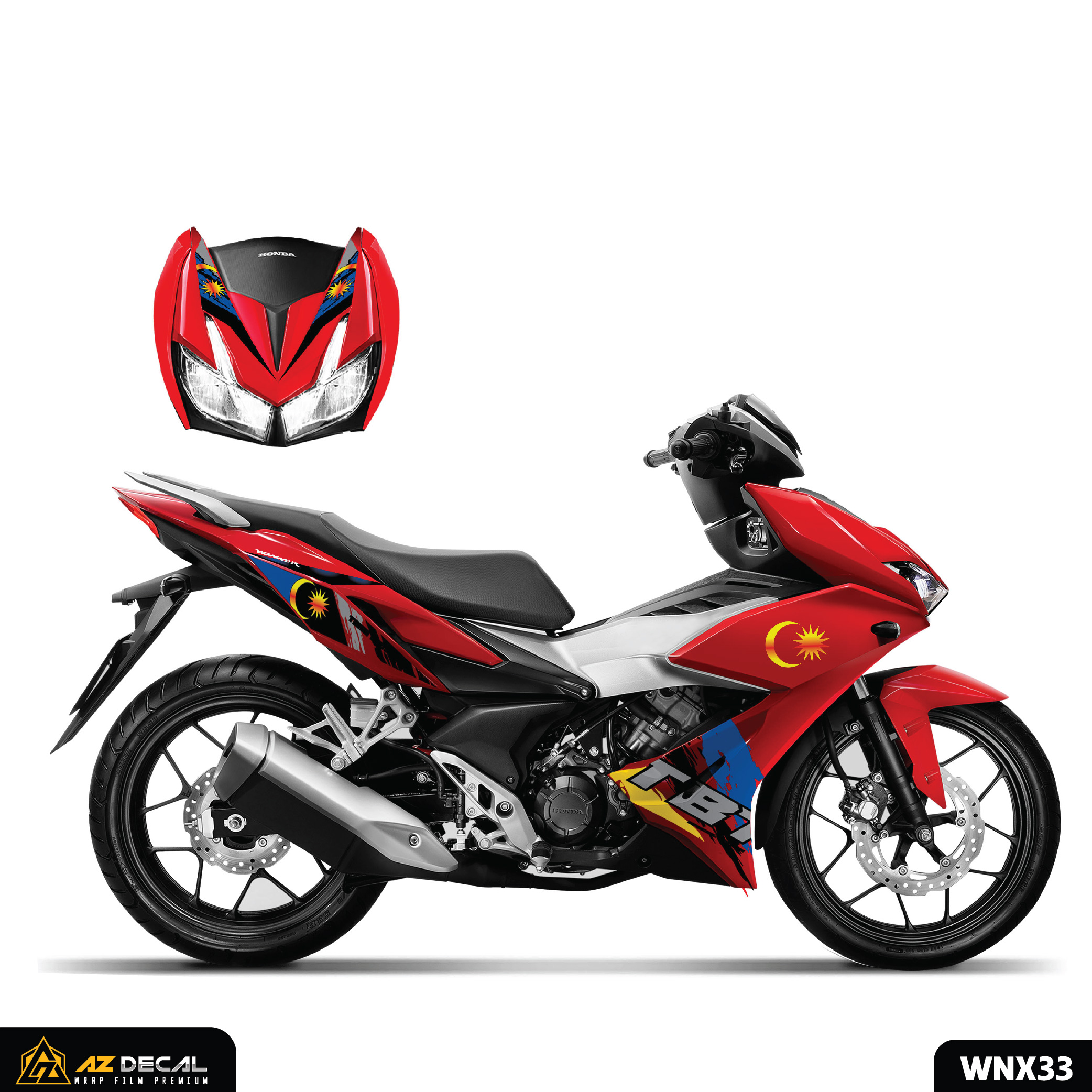 Tem xe Winner X V3 Xám Xi Măng ft Đen Bóng – Tem xe – Dán PPF chống xước –  Sơn Sporty SH – Sơn tĩnh điện – Sơn mâm xe máy