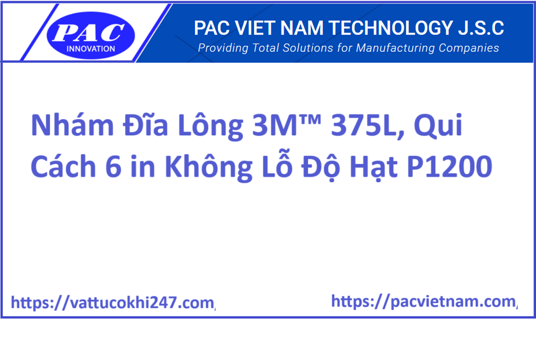 Nhám Đĩa Lông 3M™ 375L, Qui Cách 6 in Không Lỗ Độ Hạt P1200