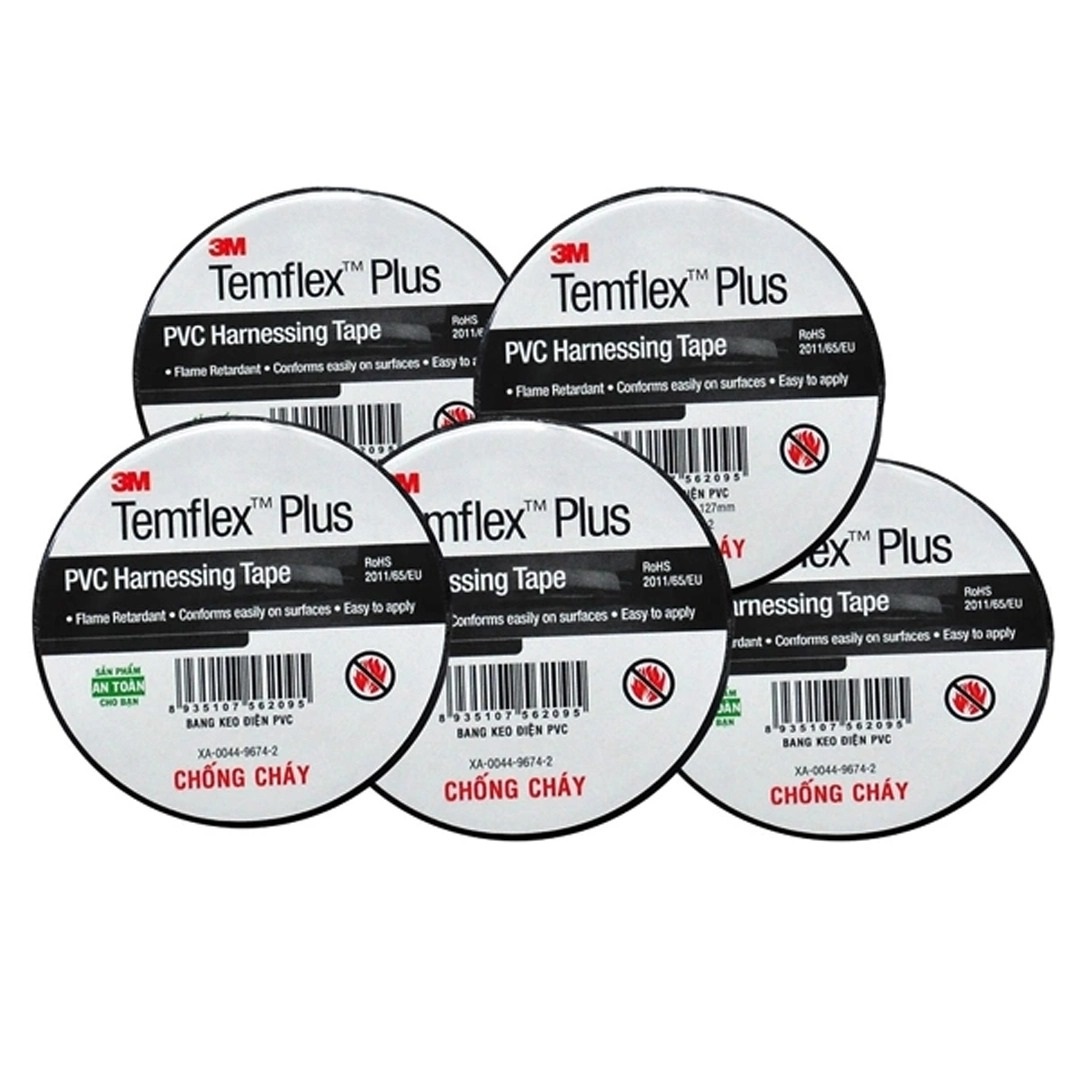 Temflex Logo Băng Keo Điện 3M Temflex Plus PVC Harnessing Giá Tốt | Vật Tư Cơ Khí 247