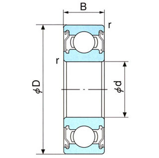 Vòng bi bạc đạn Nachi 62..ZZ