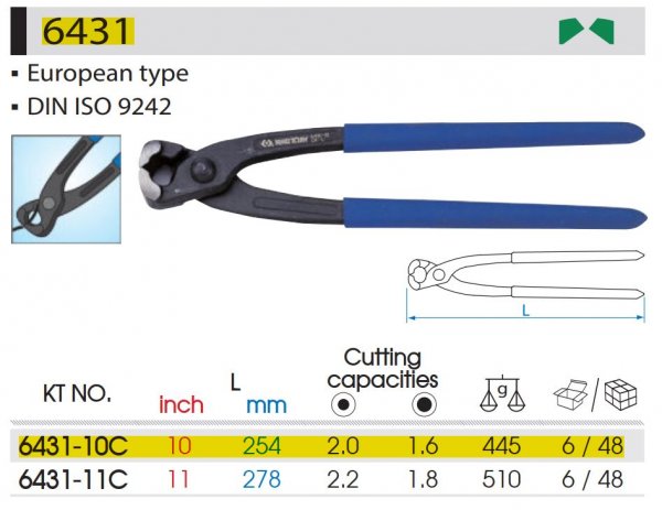 Kìm cắt lưỡi bằng Kingtony 6431