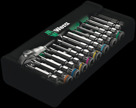 Wera 8100 Sa 6 1/4″ - Bộ Khẩu Tròng Cóc 28 Chi Tiết