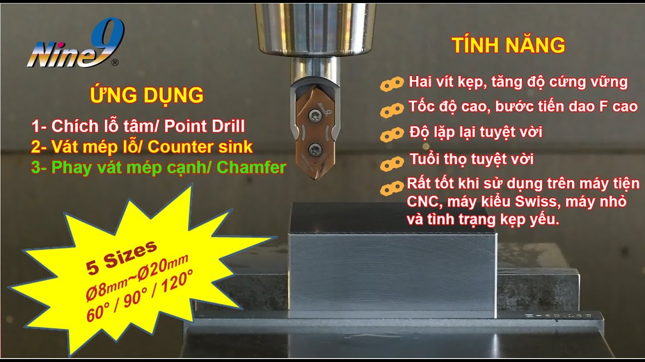 Cán Dao Ace Spot Drill Nine9