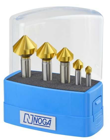 Bộ Dao Vát Mép Lỗ 5 Cây HSS-TiN Noga CM2300