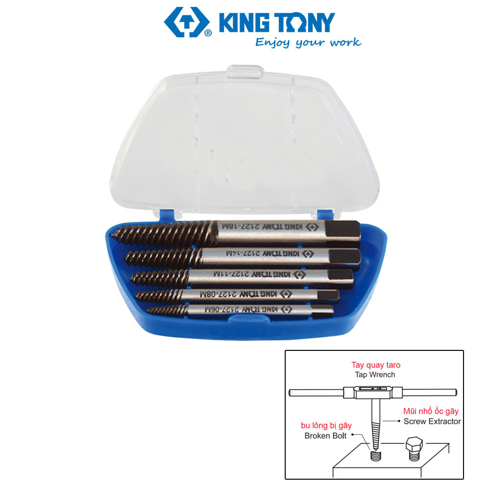 Bộ lấy ốc gãy Kingtony 5 chi tiết 11205SQ M3~M18