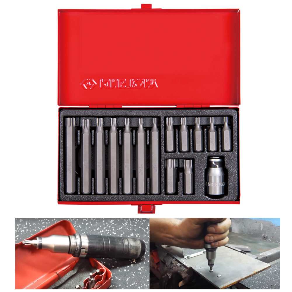 Bộ tuốc nơ vít đóng Kingtony 1015PQ đầu sao 15 chi tiết