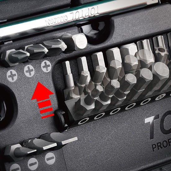 Bộ tuýp 6 cạnh và đầu vít 1/4" Dr. GADW4101 Toptul 41 cái