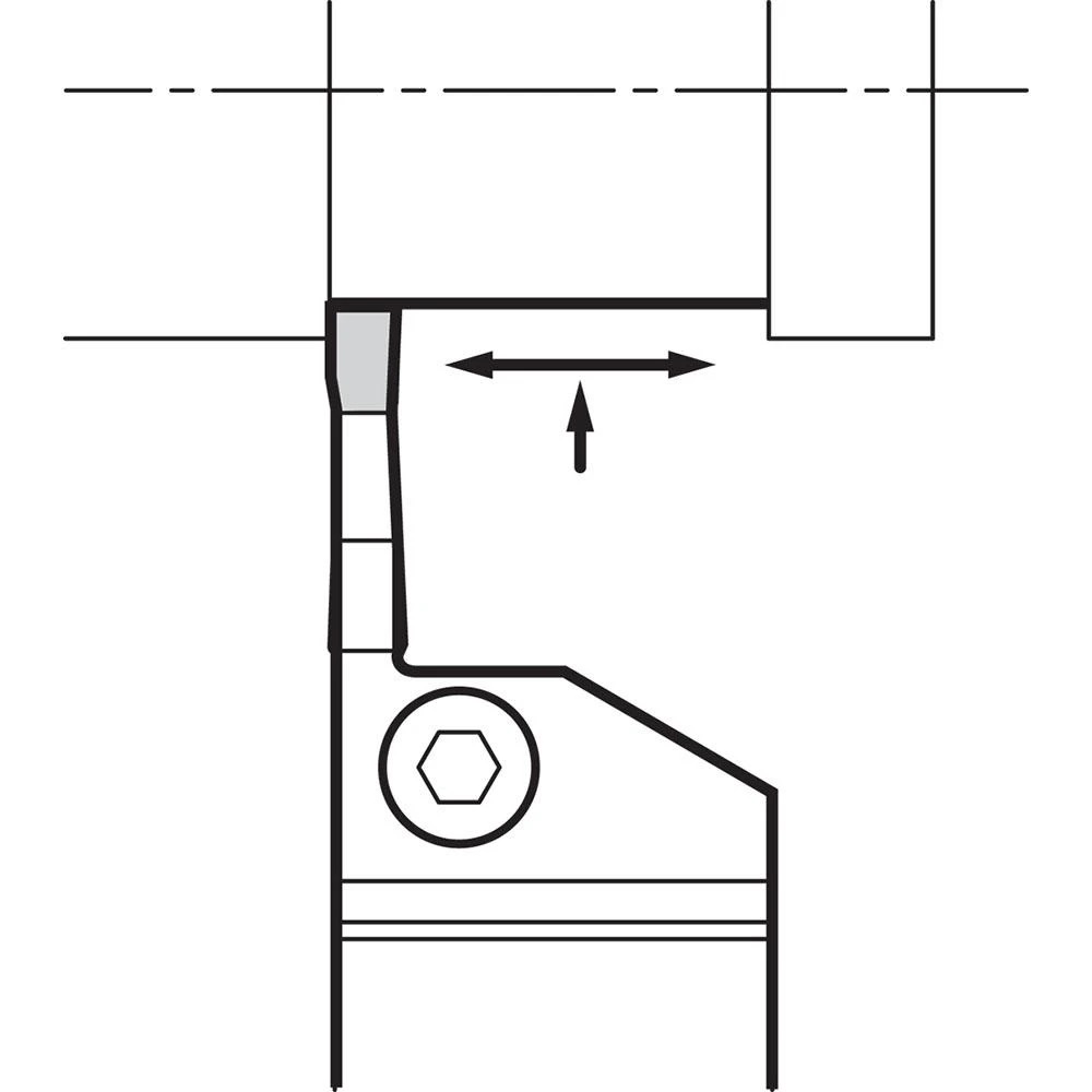 Cán dao tiện rãnh ngoài Kyocera KGD