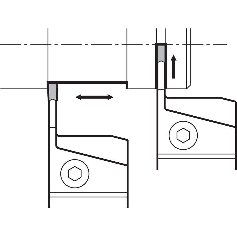 Cán dao tiện rãnh ngoài Kyocera KGM