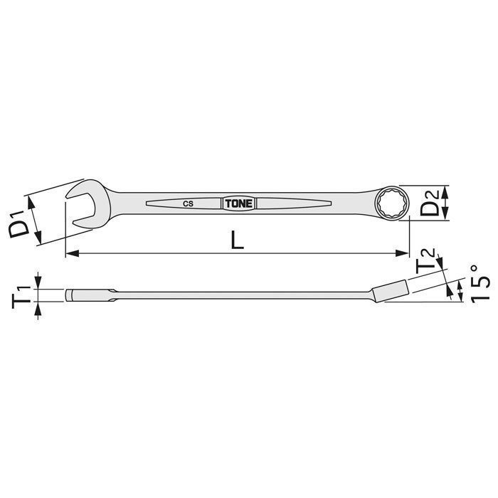 Cờ lê vòng miệng Tone CS-21, 19, 17, 14, 13, 12, 10, 08