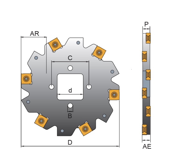 Dao phay đĩa cắt cạnh YT Series STL
