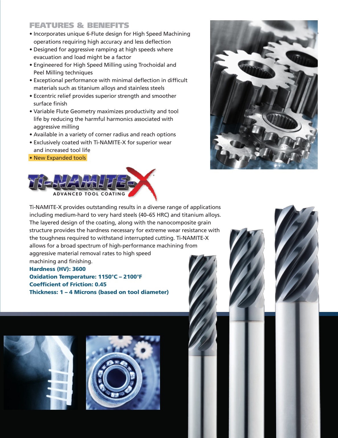 Dao phay ngón 6 me hiệu suất cao KYOCERA SGS Series T-Carb