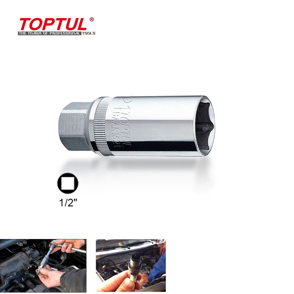 Đầu tuýp mở bugi Toptul 1/2" Series BAAR