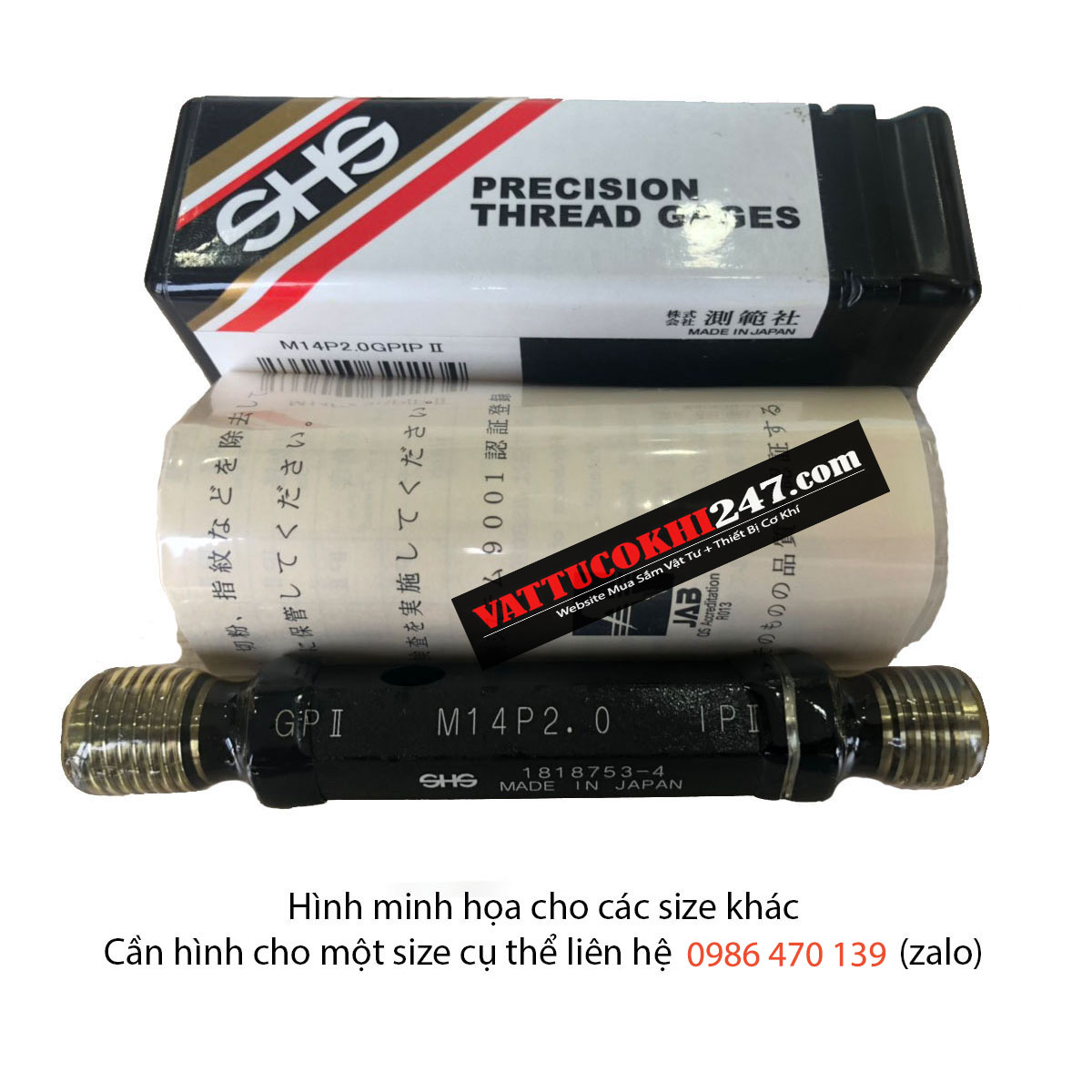 Dưỡng kiểm ren GO và NO GO Sokuhansha M36P4.0GPIP II chuẩn JIS