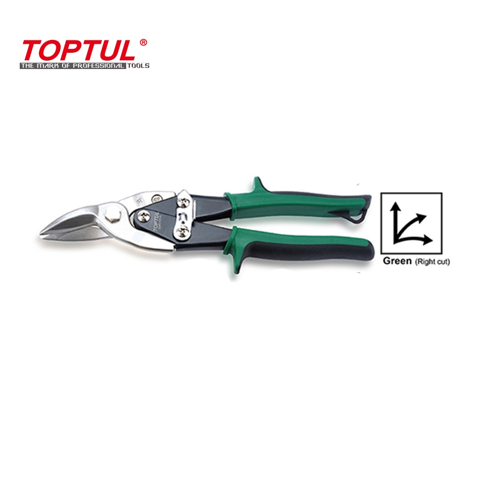 Kéo cắt tôn Toptul SBAC0225 mũi cong trái 248mm