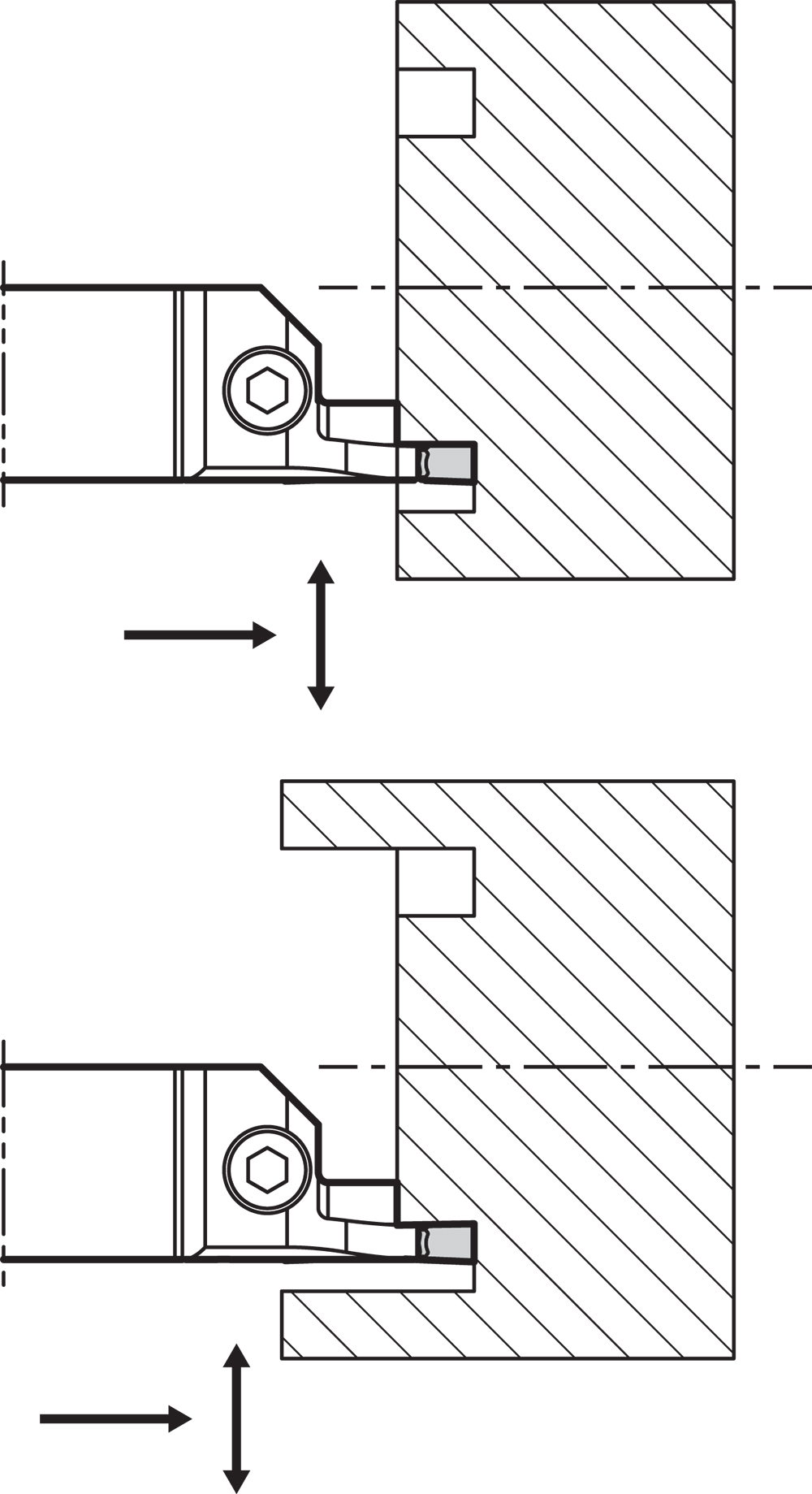 Cán Dao Tiện Rãnh Mặt Đầu 25x25 KYOCERA KGDFL 2020K704BZ