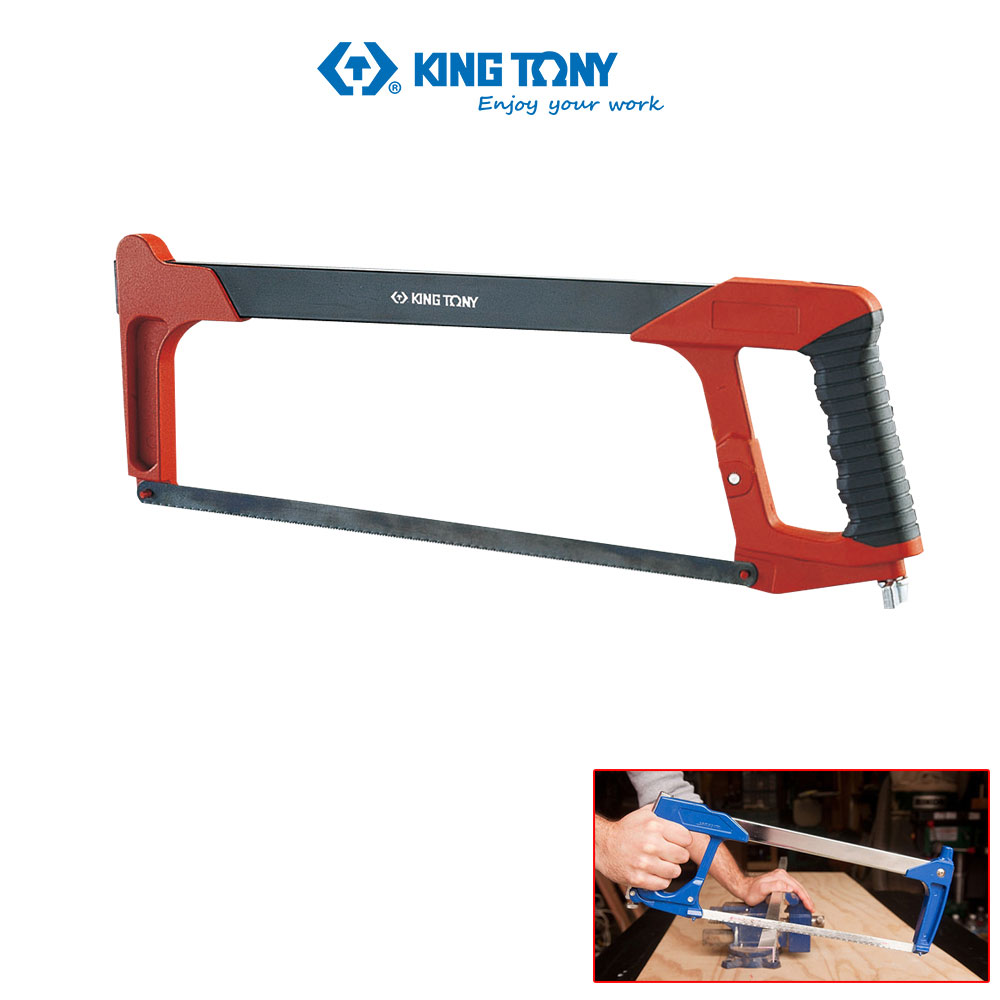 Khung cưa sắt cầm tay Kingtony 300mm 7911-12 bản màu đỏ