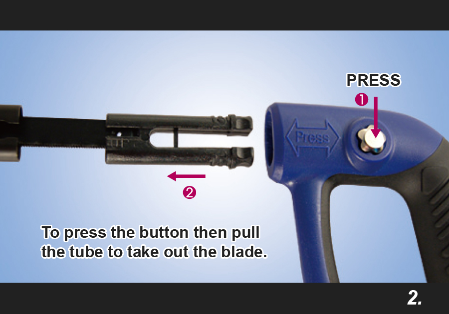 Khung cưa sắt cầm tay Kingtony 300mm 7921-12 bản màu xanh