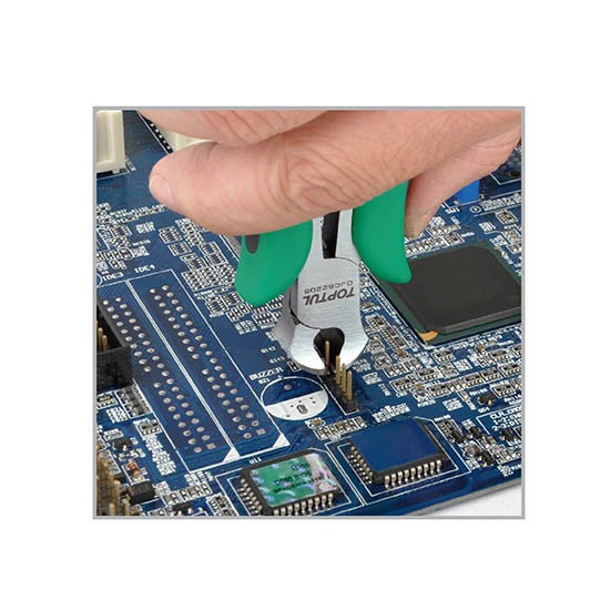 Kìm cắt điện tử cắt đứng Toptul DJCB2205 130mm