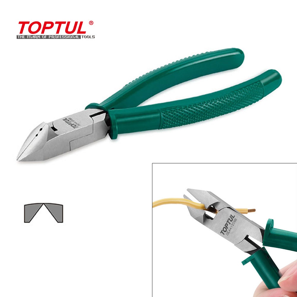 Kìm cắt lưỡi nghiêng và tuốt dây điện Toptul DEAA1206B
