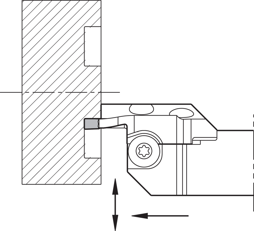 Cán Dao Tiện Rãnh Mặt Đầu 25x25 KYOCERA KGDFR2525X115-5DS