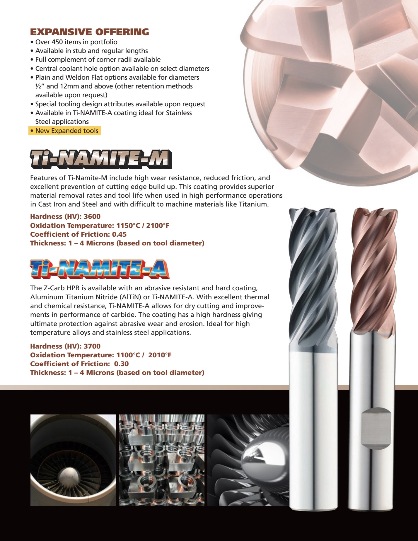 Dao phay ngón High Performance Rougher Kyocera SGS Z-Carb HPR (Series Z5, Z5CR, Z5MCR)