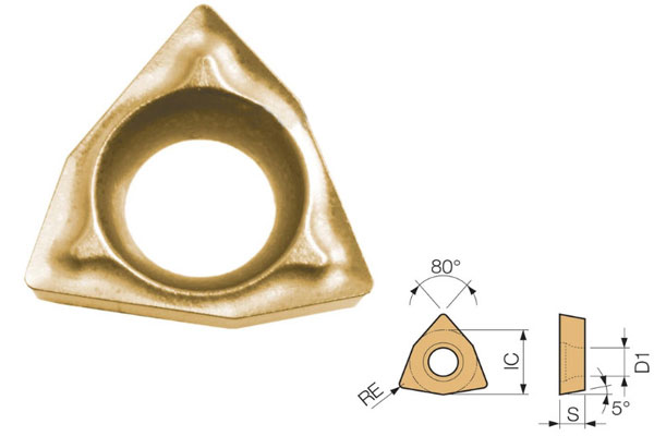 Mảnh dao tiện KYOCERA WBMT080202L-DP-CA525 KHUYẾN MÃI