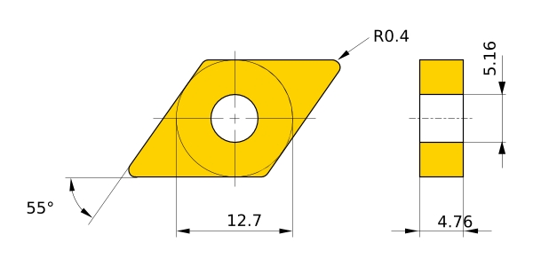 Mảnh dao tiện Mitsubishi DNMG Standard