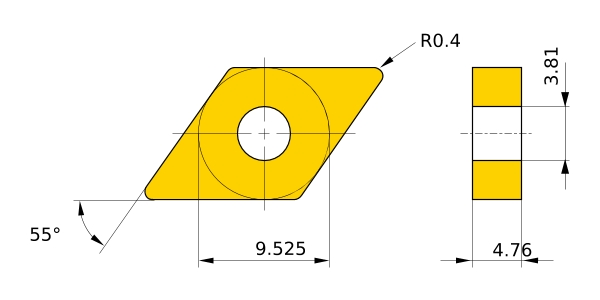 Mảnh dao tiện Mitsubishi DNMG..LP