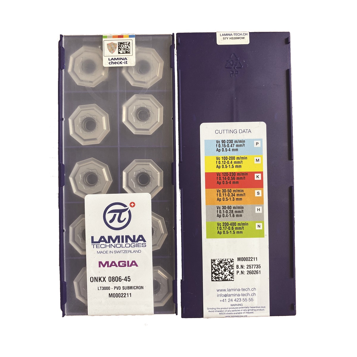 Mảnh phay Lamina ONKX 0806-45 LT 3000