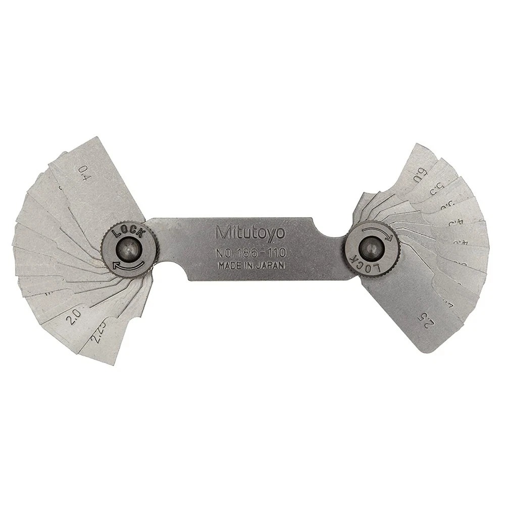 Mitutoyo 186-110 Bộ Dưỡng Đo Cung Tròn 18 Lá
